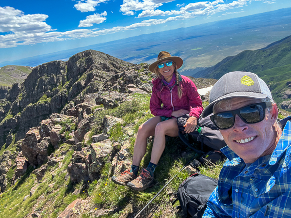 Christy and Ted Mahon on the summit of Pyramid Mountain