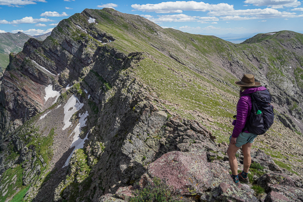 Traversing to Pyramid Mountain