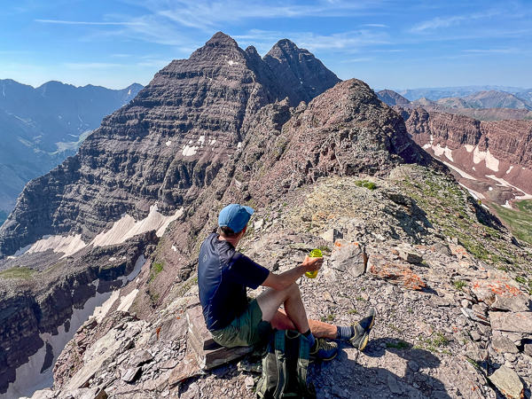 Chris Davenport taking in the view on the Sleeping Sexton.