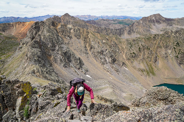 Christy Mahon nearing the summit of Truro Peak