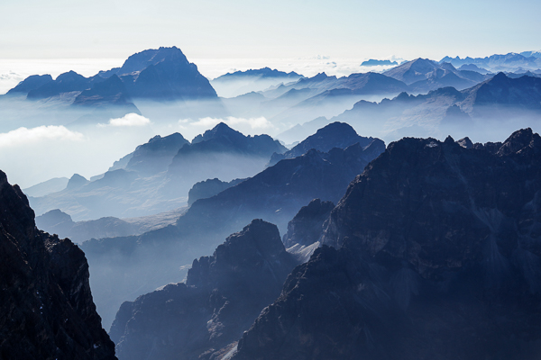 Peaks and valleys of Bolivia's Cordillera Real.