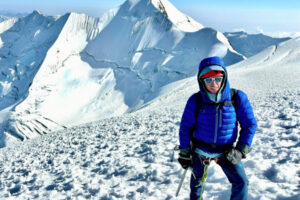 Ted Mahon on the summit of Illimani