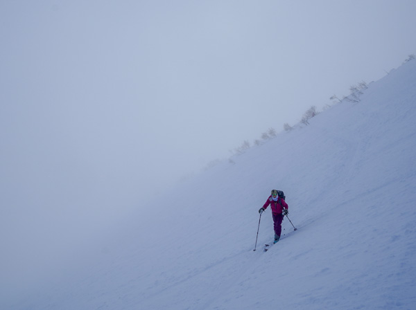 Skinning up Mount Yotei.