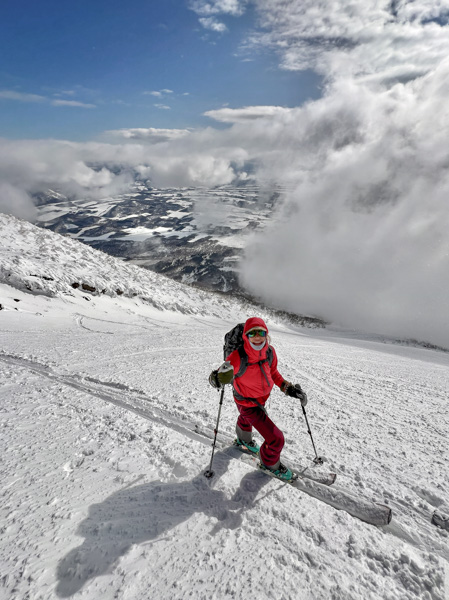 Skinning up Mount Yotei.