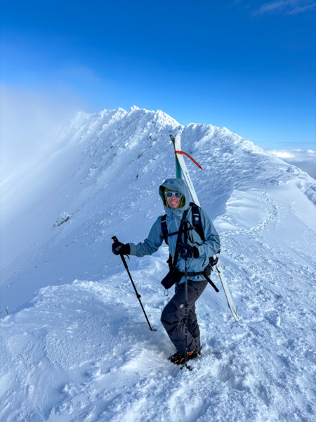 Ted Mahon on the crater rim of Mount Yotei.