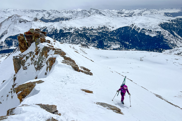 Christy nearing the summit