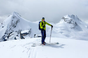 Ted Mahon on the summit of Video Peak.