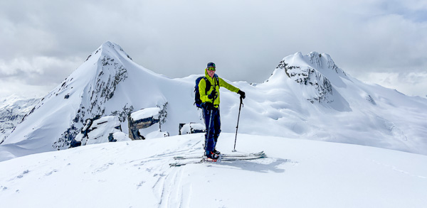 Ted Mahon on the summit of Video Peak.